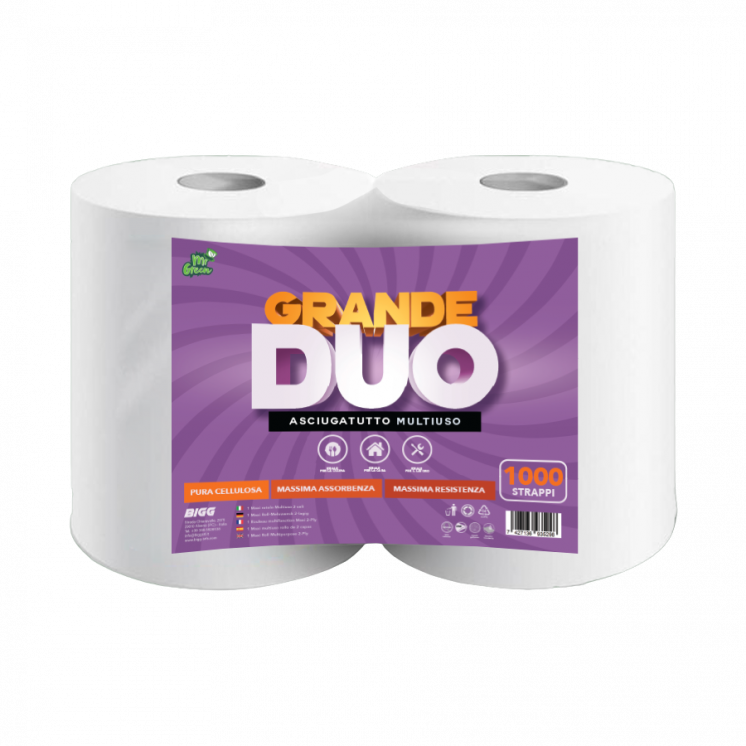 GRANDE DUO COPPIA BOBINE ASCIUGATUTTO MULTIUSO