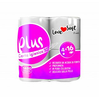LOVE SOFT PLUS CARTA IGIENICA 4 ROTOLI