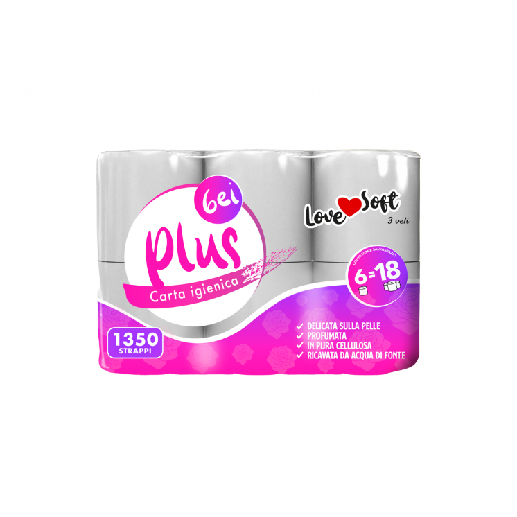 LOVE SOFT PLUS CARTA IGIENICA 6 ROTOLI